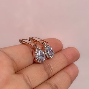 Rose Gold Cubic Zirconia Earrings